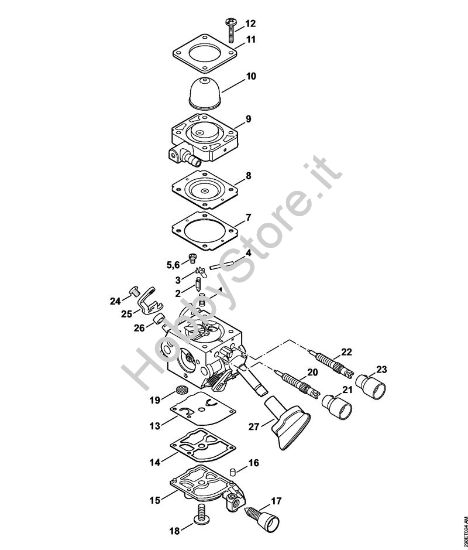 Carburatore C1M-S204, C1M-S142 Soffiatori (BG, BR) BG 56 C-E D della marca STIHL