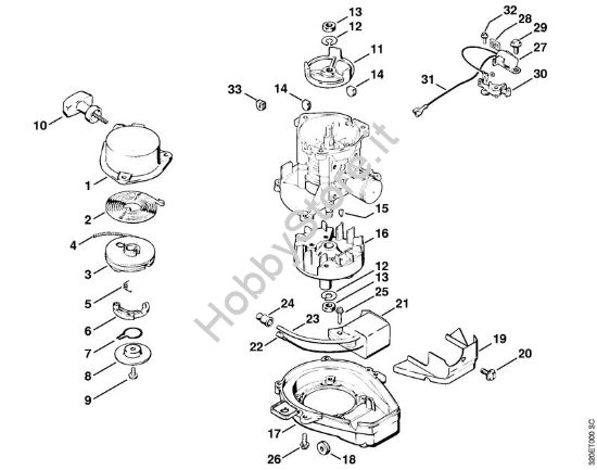 Dispositivo avviamento, impianto di accensione Soffiatori (BG, BR) BG 60 della marca STIHL