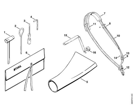 Attrezzi, accessorio a richiesta Soffiatori (BG, BR) BG 61 della marca STIHL