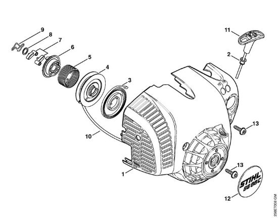 Dispositivo di avviamento ErgoStart Soffiatori (BG, BR) BG 66 C-E D della marca STIHL