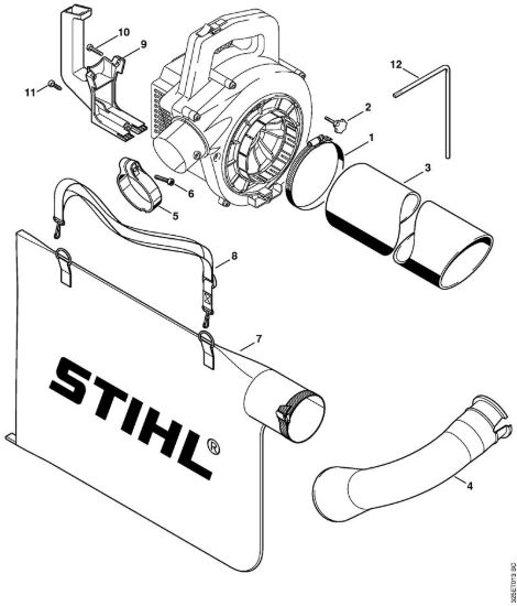 Dispositivo di aspirazione Soffiatori (BG, BR) BG 72 della marca STIHL