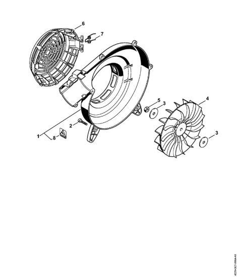 Carter soffiatore esterno, ventola Soffiatori (BG, BR) BG 85-DZ della marca STIHL