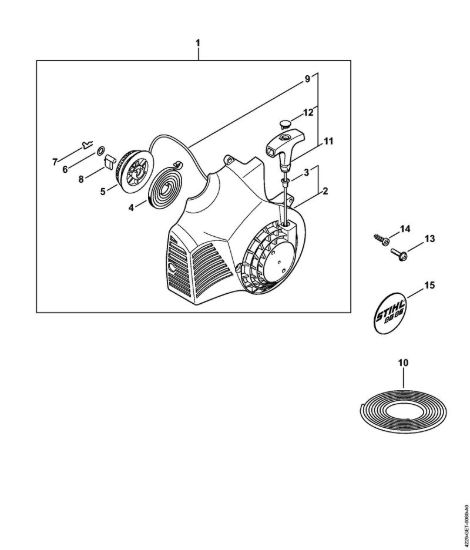 Dispositivo di avviamento Soffiatori (BG, BR) BG 85-DZ della marca STIHL