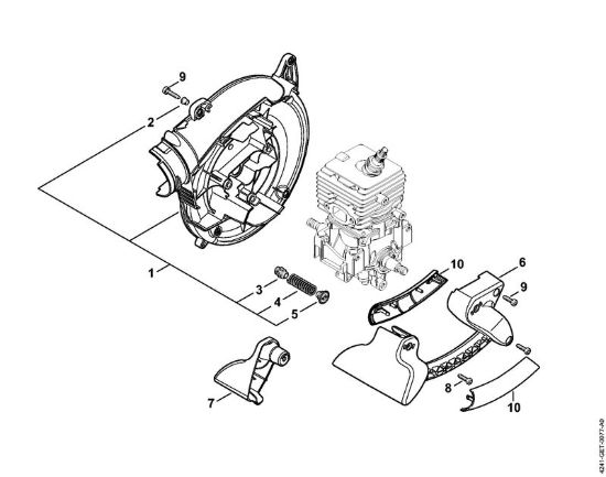 Carter soffiatore interno Soffiatori (BG, BR) BG 86 C-E della marca STIHL
