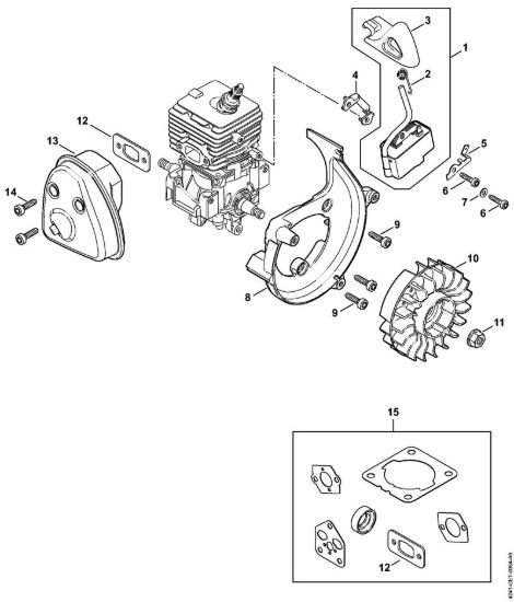 Impianto di accesione, silenziatore BG 86 C-E D, BG 86-D Soffiatori (BG, BR) BG 86-D della marca STIHL