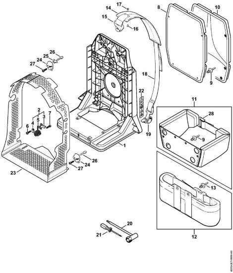 Dorsale Soffiatori (BG, BR) BR 320 della marca STIHL