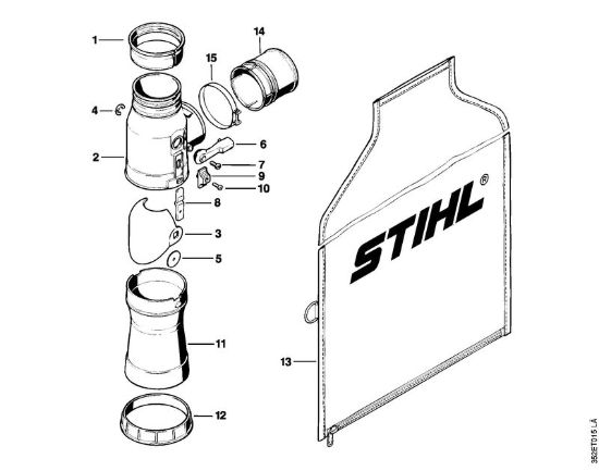 Dispositivo di aspirazione Soffiatori (BG, BR) BR 420 C della marca STIHL