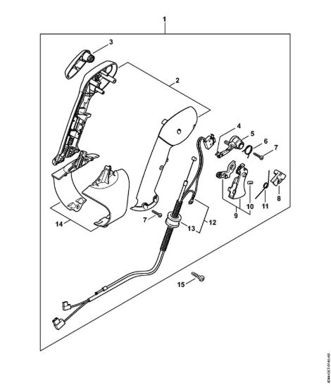 Impugnatura di comando Soffiatori (BG, BR) BR 430 della marca STIHL
