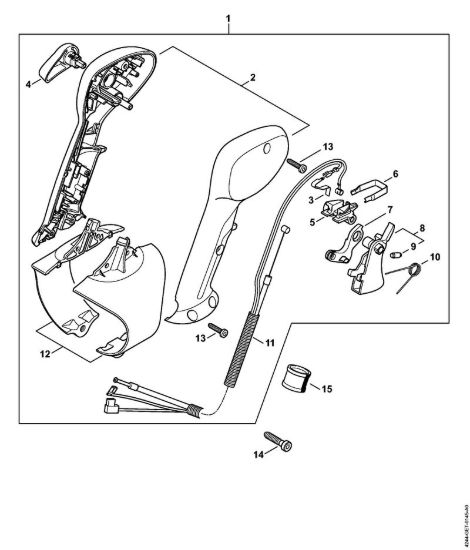Impugnatura di comando Soffiatori (BG, BR) BR 430 della marca STIHL