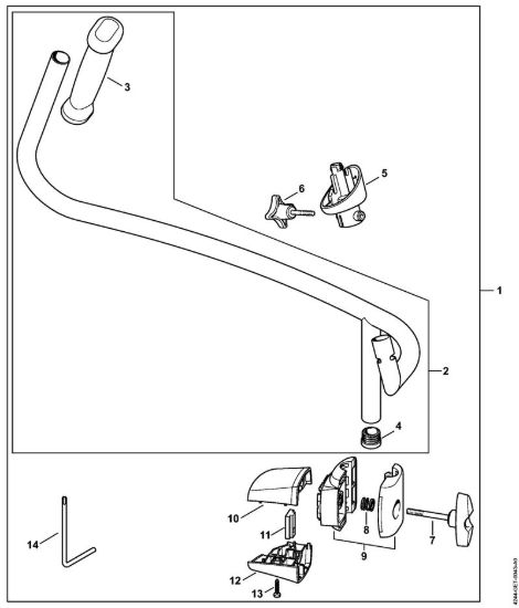 Impugnatura a manubrio Soffiatori (BG, BR) BR 450 C-EF della marca STIHL