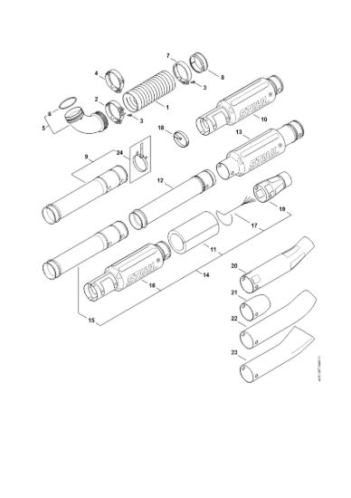 Picture of Tubo a soffietto, Tubo soffiatore BR 500