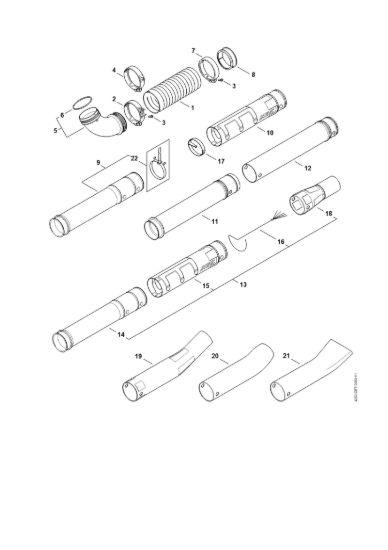 Picture of Tubo a soffietto, Tubo soffiatore BR 600