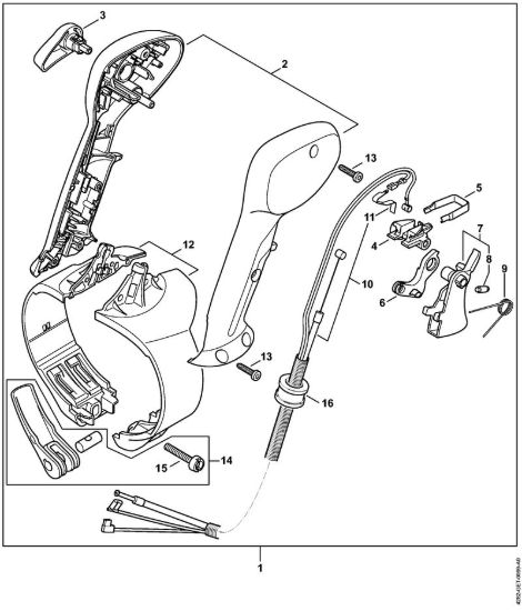 Impugnatura di comando Soffiatori (BG, BR) BR 700 della marca STIHL