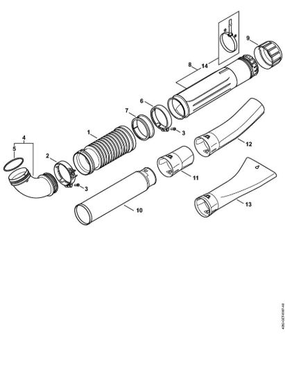Tubo a soffietto, Tubo soffiatore BR 700 Soffiatori (BG, BR) BR 700 della marca STIHL
