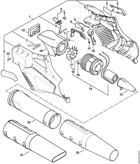Ricambi BGA 57 Soffiatori a batteria (BGA) BGA 57 della marca STIHL