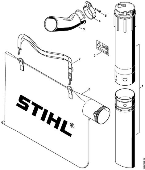 Accessori a richiesta Dispositivo di aspirazione Soffiatori elettrici (BE, BGE) BE 55 della marca STIHL