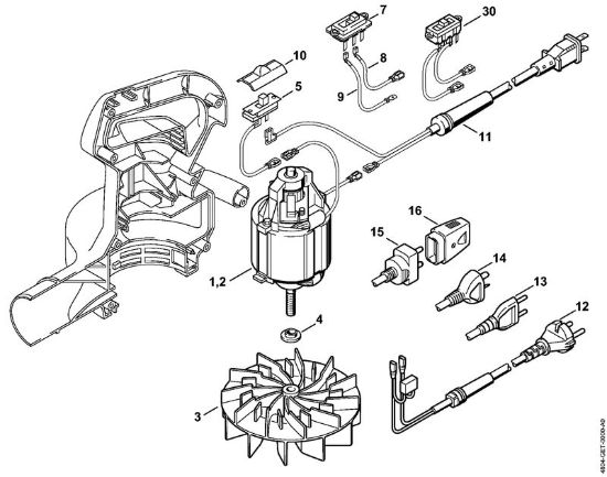 Elettromotore BE 55 Soffiatori elettrici (BE, BGE) BE 55 della marca STIHL
