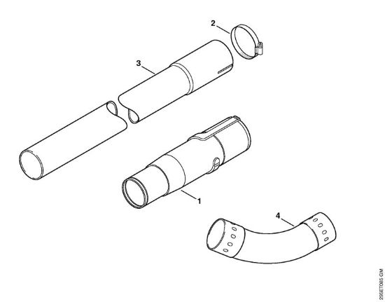 Corredo dispositivo pulizia grondaia Trituratori ad aspirazione (SH) SH 55 della marca STIHL