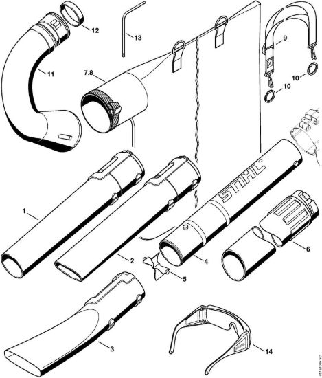 Ugello, dispositivo di aspirazione Trituratori ad aspirazione (SH) SH 55 C Z KAT della marca STIHL