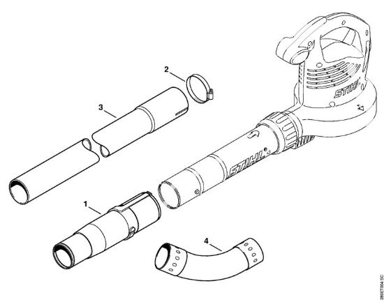 Corredo dispositivo pulizia grondaia Trituratori aspiratori elettrici (SHE) SHE 81 della marca STIHL