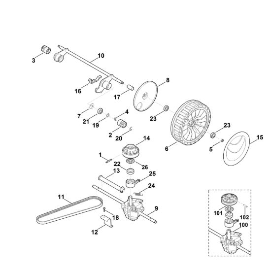 Picture of E - Asse posteriore, cambio RM 545.0 V