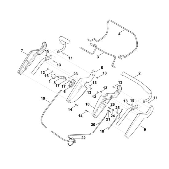 Picture of A - Parte superiore manubrio RM 545.0 VR