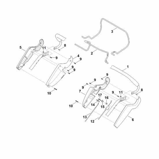 Picture of A - Parte superiore manubrio RM 545.1 T