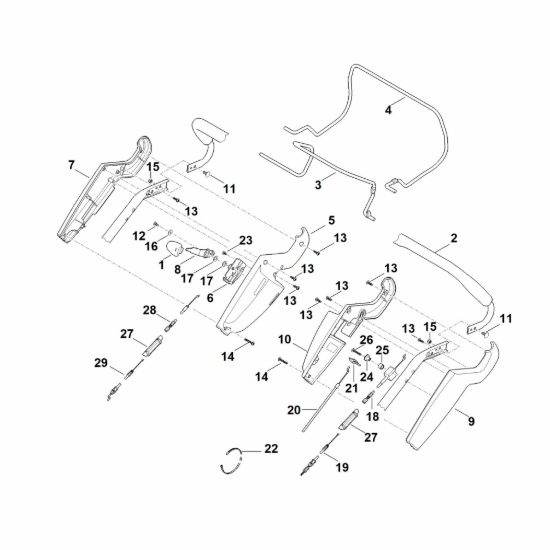 Picture of A - Parte superiore manubrio RM 545.1 V