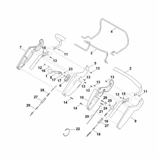 Picture of A - Parte superiore manubrio RM 545.1 VM