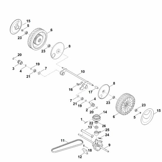 Picture of E - Asse posteriore, cambio RM 545.1 VM