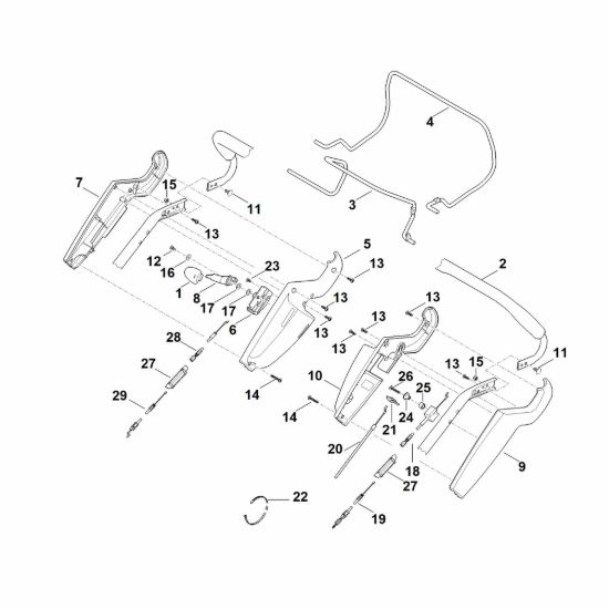 Picture of A - Parte superiore manubrio RM 545.1 VR