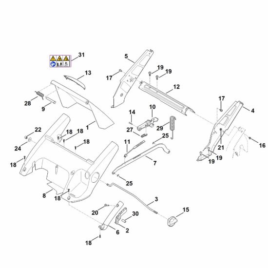 Picture of C - Telaio, regolazione altezza RM 545.1 VR
