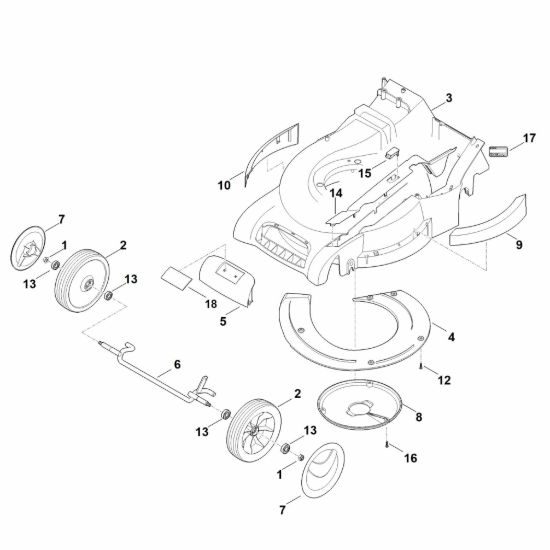 Picture of D - Scocca, asse anteriore RM 545.1 VR