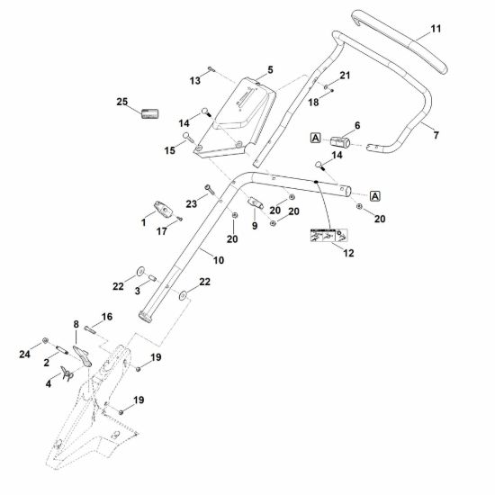 Picture of B - Parte inferiore manubrio RM 650.0 V