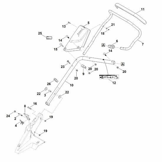 Picture of B - Parte inferiore manubrio RM 650.0 VE