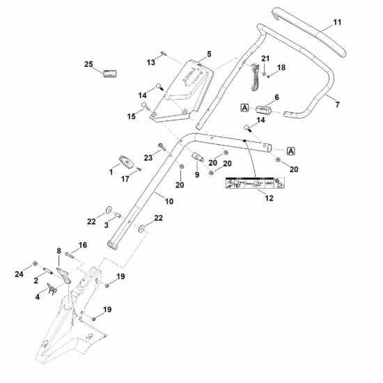 Picture of B - Parte inferiore manubrio RM 650.0 VS