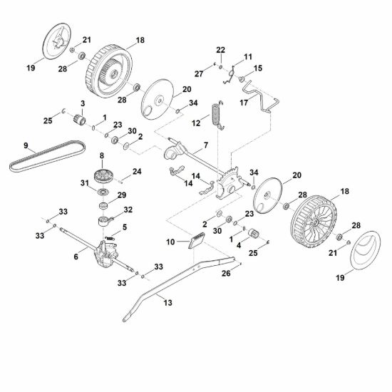 Picture of E - Asse posteriore, cambio RM 650.1 VE