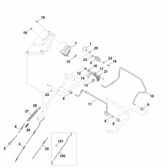 Picture of A - Parte superiore manubrio RM 655.0 RS