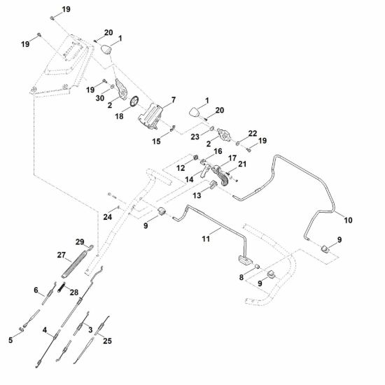 Picture of A - Parte superiore manubrio RM 655.1 VS