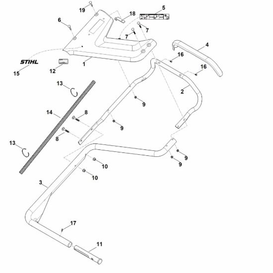 Picture of B - Parte inferiore manubrio RM 756.0 YC