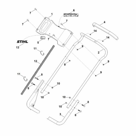 Picture of B - Parte inferiore manubrio RM 756.0 YS