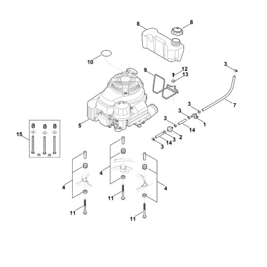 Picture of F - Motore, serbatoio RM 756.0 YS