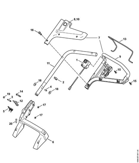 Manubrio Tosaerba a batteria (RMA) RMA 410 C della marca STIHL