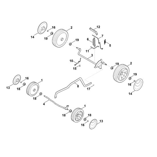 Picture of C - Carrello, impostazione in alto RMA 443.1 C