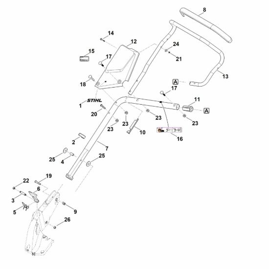 Picture of B - Parte inferiore manubrio RMA 765.0 V
