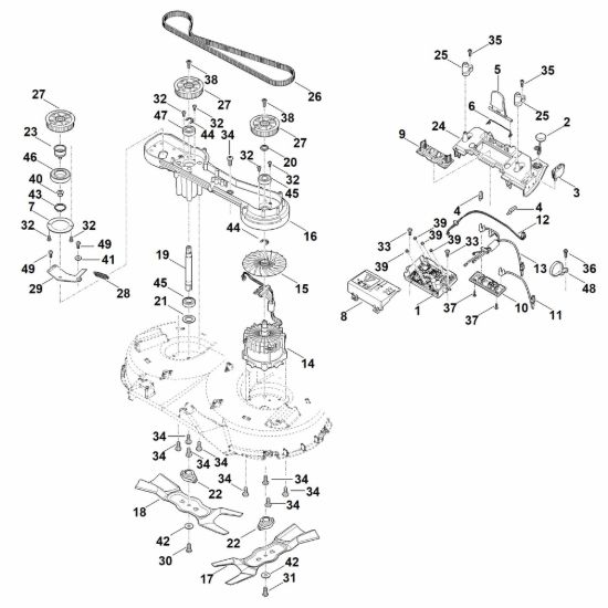 Picture of F - Sistema elettronico, lama, motore RMA 765.0 V