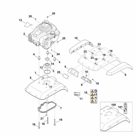 Picture of C - Copertura, motore MH 445.0
