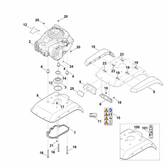 Picture of C - Copertura, motore MH 445.0 R