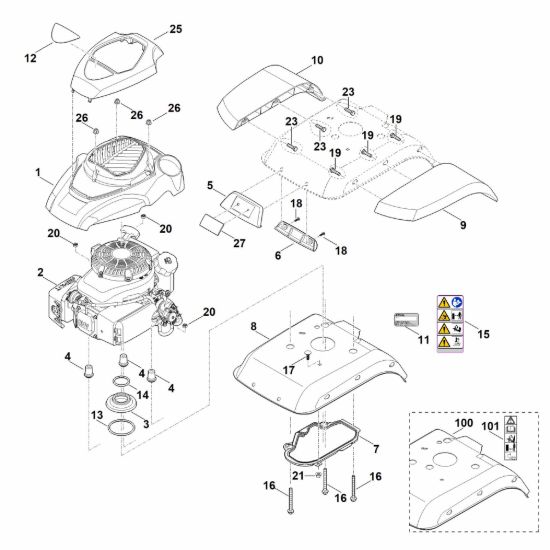 Picture of C - Copertura, motore MH 585.0
