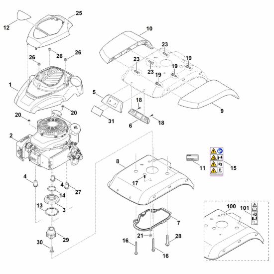 Picture of C - Copertura, motore MH 685.0